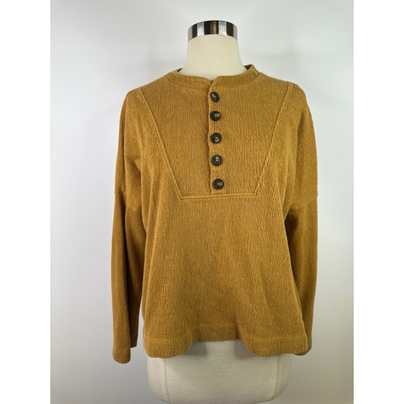 Madewell Tops - Madewell Texture & Thread dolman sleeve half button up women’s knit top